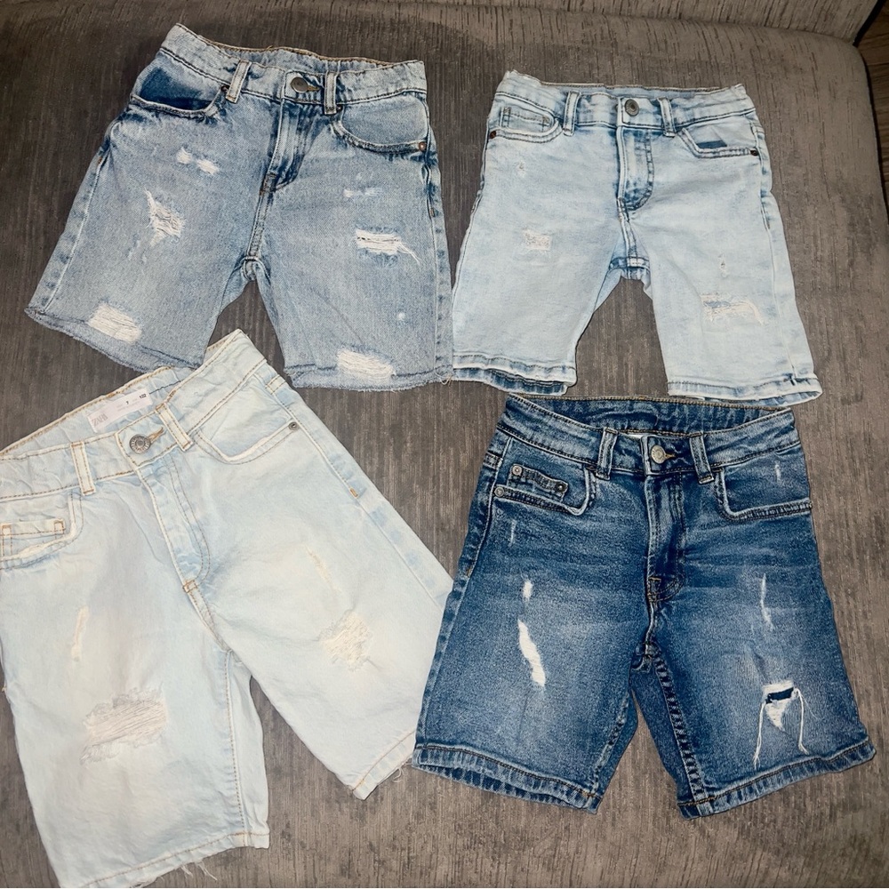 Zara Kids Denim Shorts Set - Light and Dark Blue